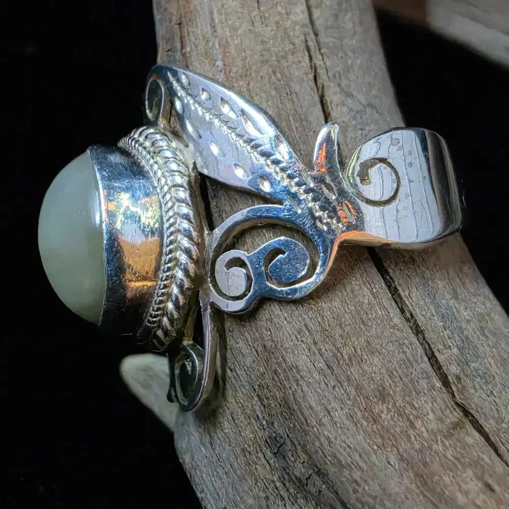 Agate sterling ring size 7